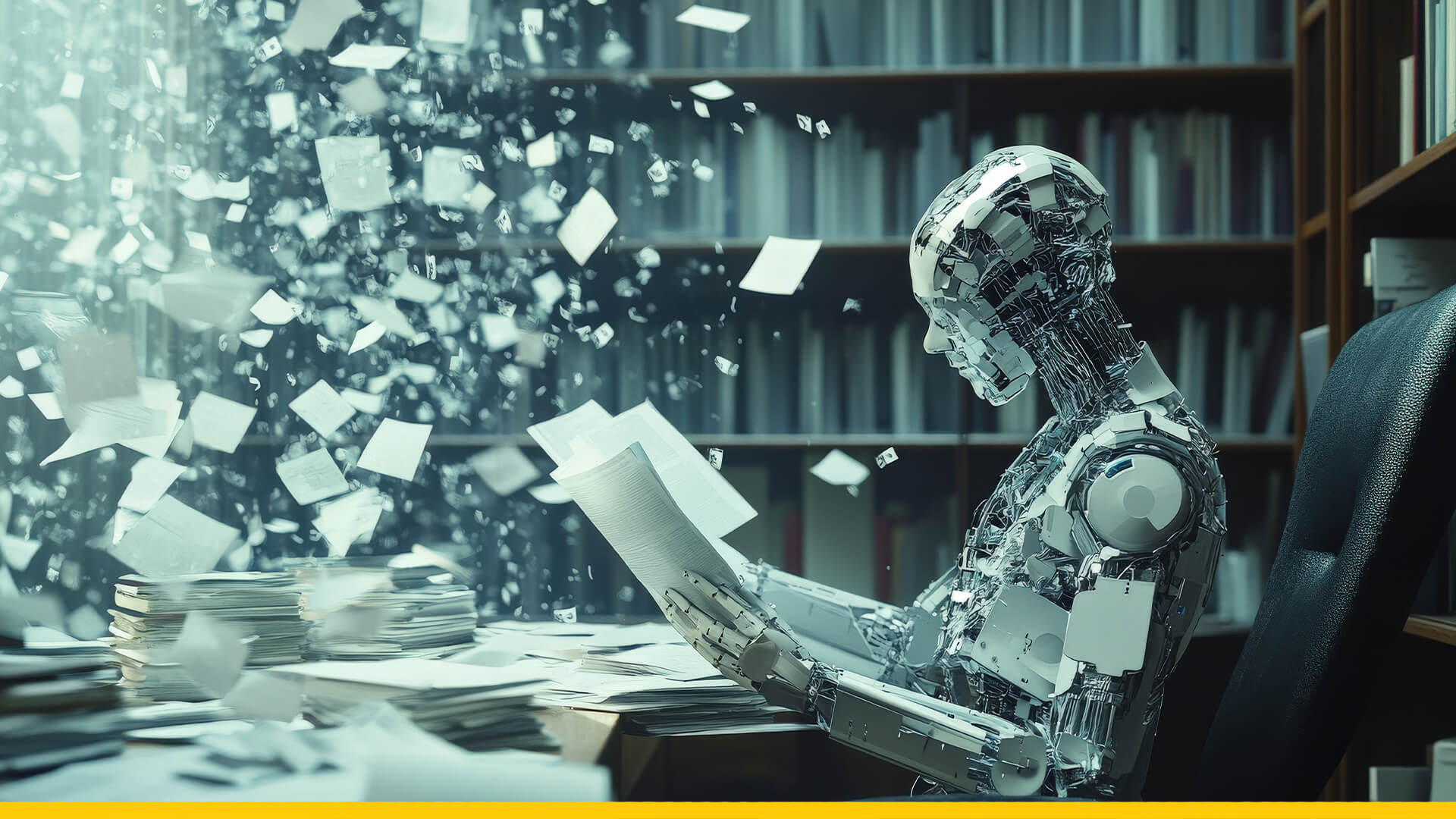 Ai working on table